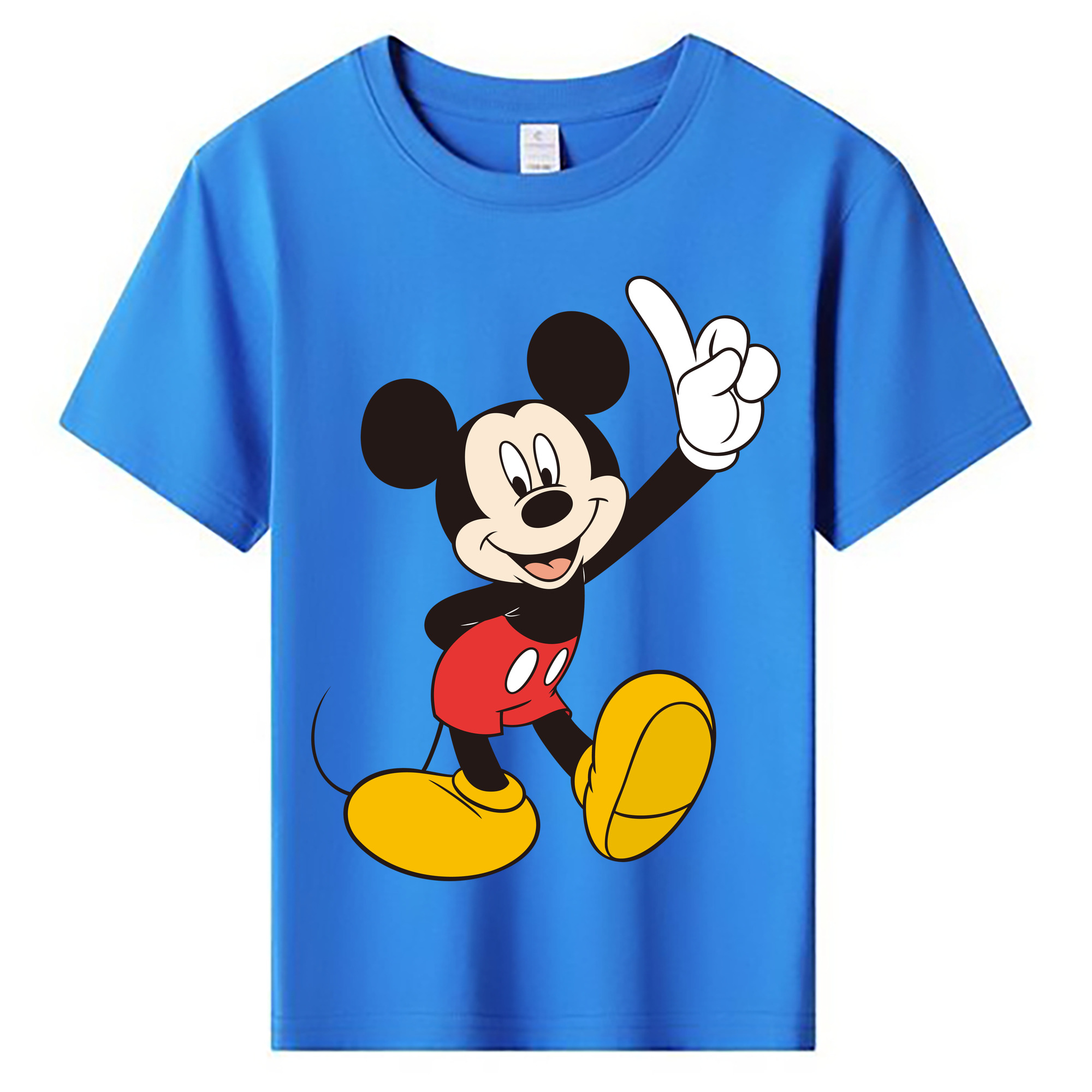 ミッキーマウス Mickey Mouse 綿100％キッズTシャツ（フロントプリント）